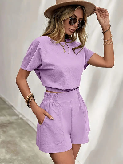 Aminna – Elegantes Top- und Shorts-Set