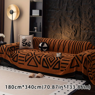 Boho Style Geometrischer Shu Velours Sofabezug