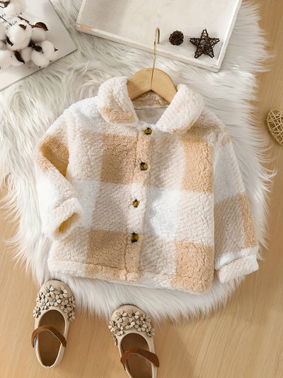 Weiches kariertes Fleecejacke Rowie für Kinder – ideal für frische Tage