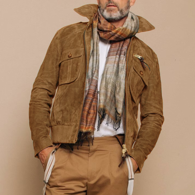 Marko | Revers Zipper Wildleder Jacke