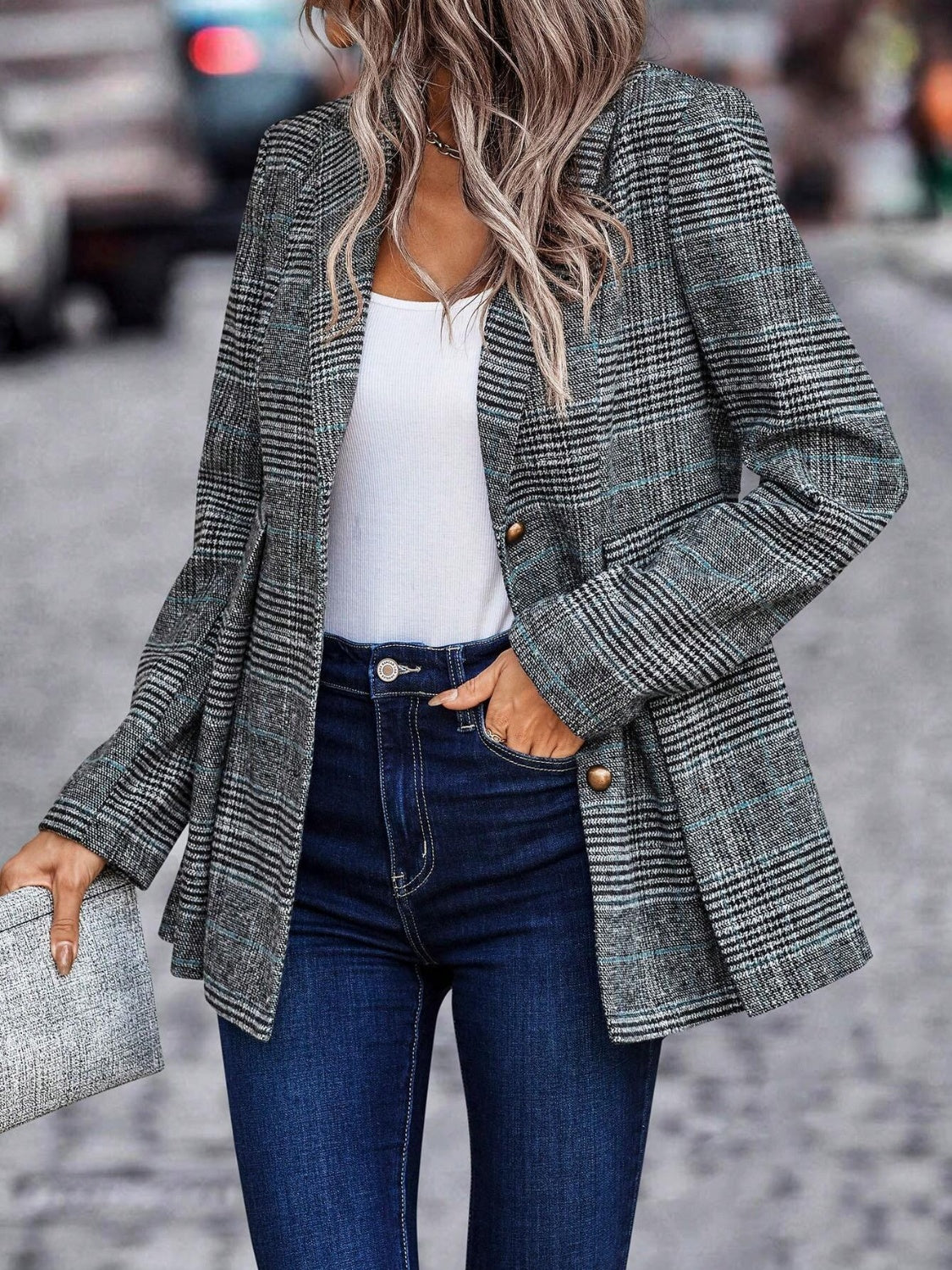 Carola | Karierter Blazer