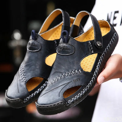 Stefan | Robuste, klassische Ledersandalen