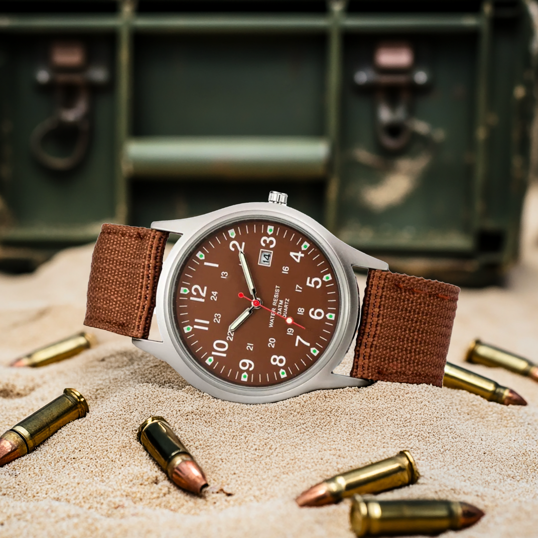 Armbanduhr im lässigen Stil, inspiriert von Military-Uhren