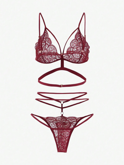 Rosalie | Verführerisches Strappy Lingerie Set mit 1 + 1 Gratis