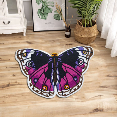 Wunderschöner Schmetterling-Blumen-Teppich für Schlafzimmer-Dekor