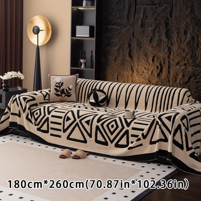 Boho Style Geometrischer Shu Velours Sofabezug