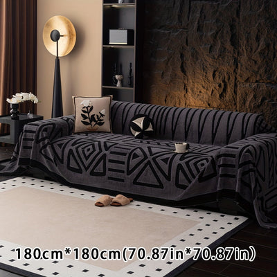 Boho Style Geometrischer Shu Velours Sofabezug
