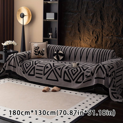 Boho Style Geometrischer Shu Velours Sofabezug