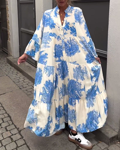 Aufidia | Elegantes Blumenkleid mit Floralem Muster für Jeden Anlass