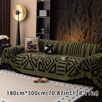 Boho Style Geometrischer Shu Velours Sofabezug