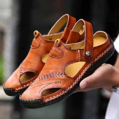 Stefan | Robuste, klassische Ledersandalen