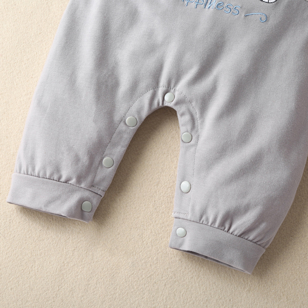 Weicher Baby-Jumpsuit mit Elefantenmotiv – KuschelZeit