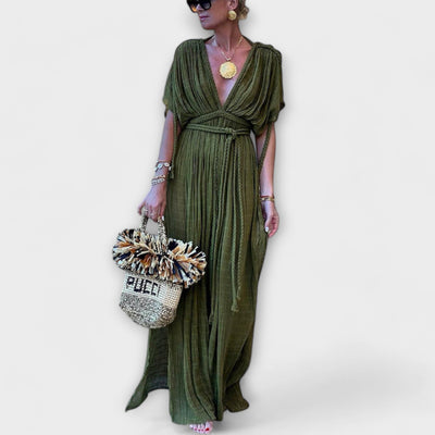 Beata  - Griechisches Kimono-Maxikleid für Damen