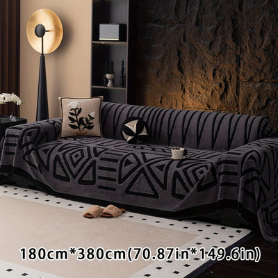 Boho Style Geometrischer Shu Velours Sofabezug