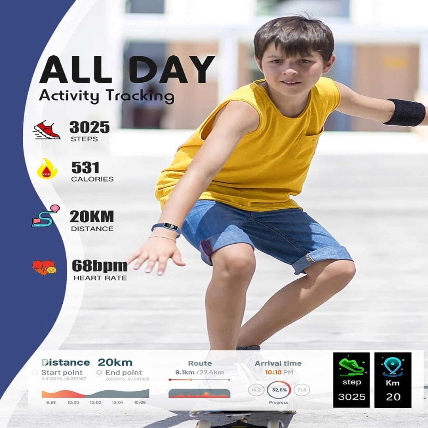Atlas Kids | Interaktive Kinder Smartwatch mit Fitness-Tracker und GPS