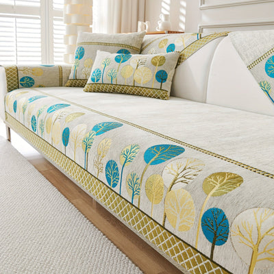 Boho-Stil Sofabezug – Design „Mondbeschienene Bäume