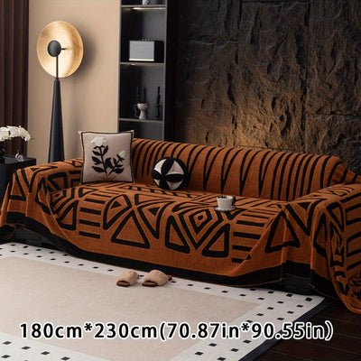 Boho Style Geometrischer Shu Velours Sofabezug