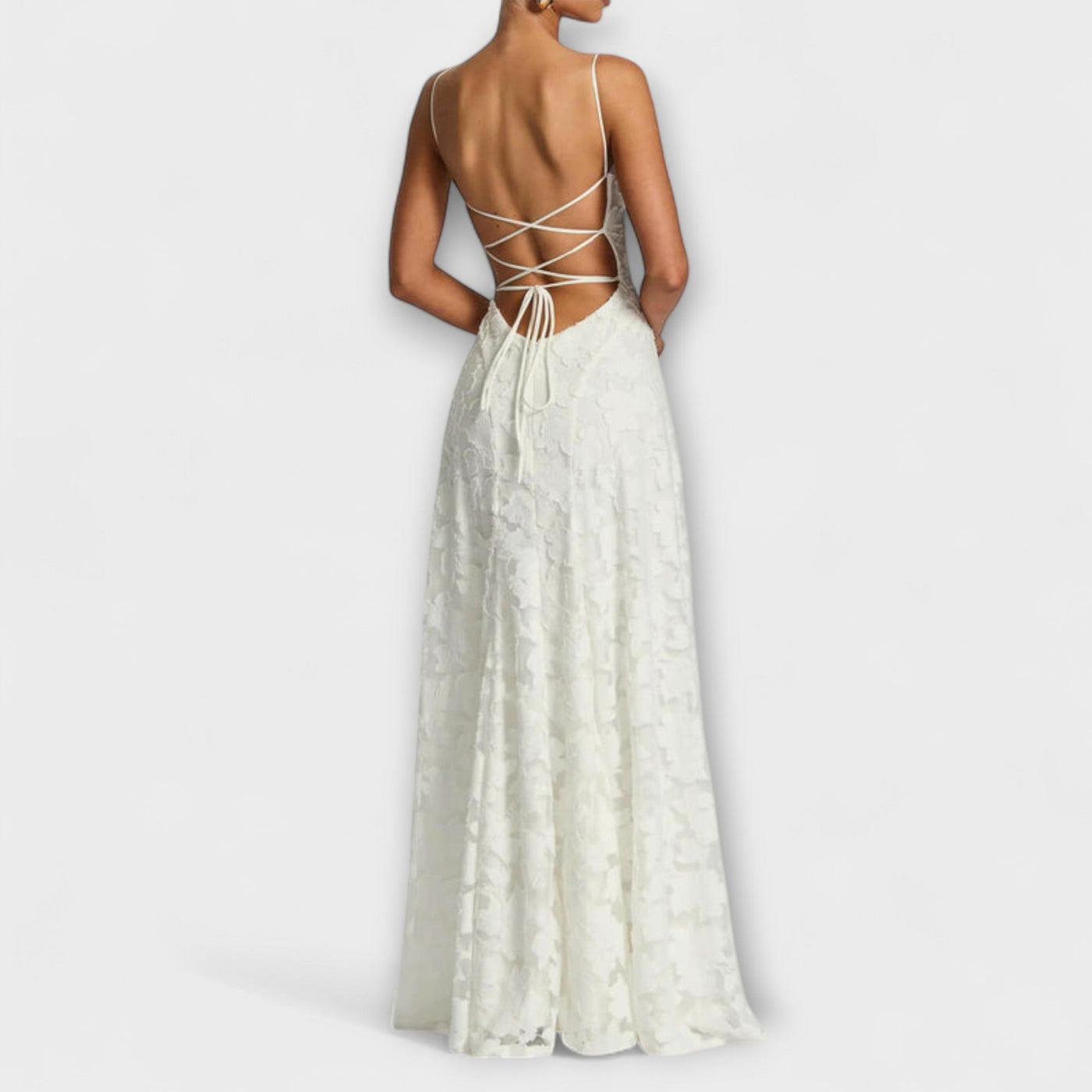 Emberly - Elegantes Jacquard-Maxikleid für besondere Anlässe