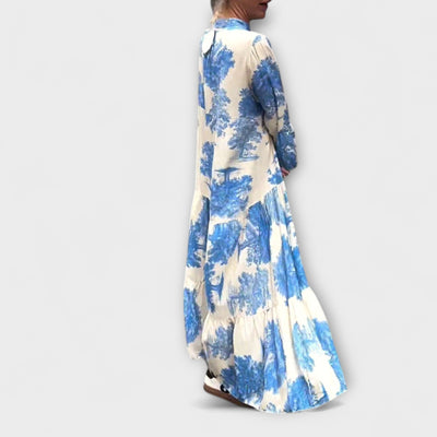 Nerina - Elegantes Maxikleid mit Blumenmuster