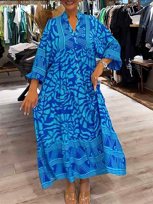 Amara™ - Müheloses V-Ausschnitt Midi-Kleid