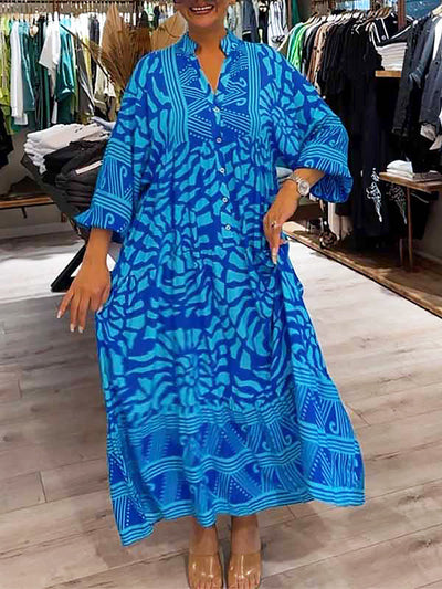 Amara™ - Müheloses V-Ausschnitt Midi-Kleid