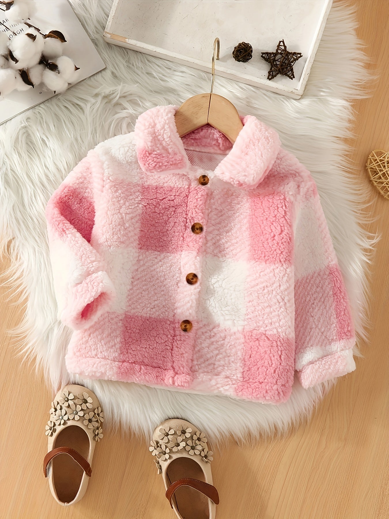 Weiches kariertes Fleecejacke Rowie für Kinder – ideal für frische Tage