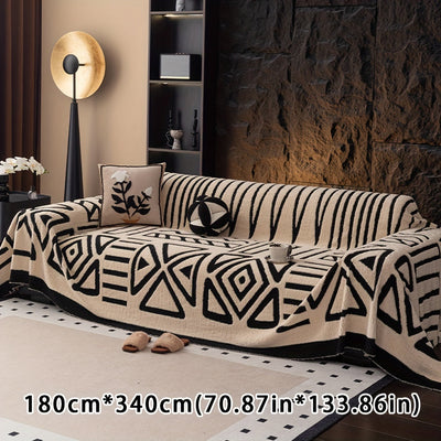 Boho Style Geometrischer Shu Velours Sofabezug