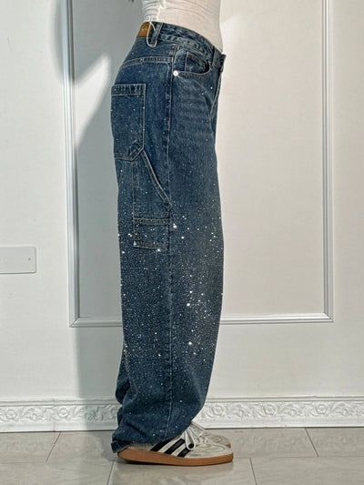 Vida | Statement-Jeans mit funkelnden Diamanten