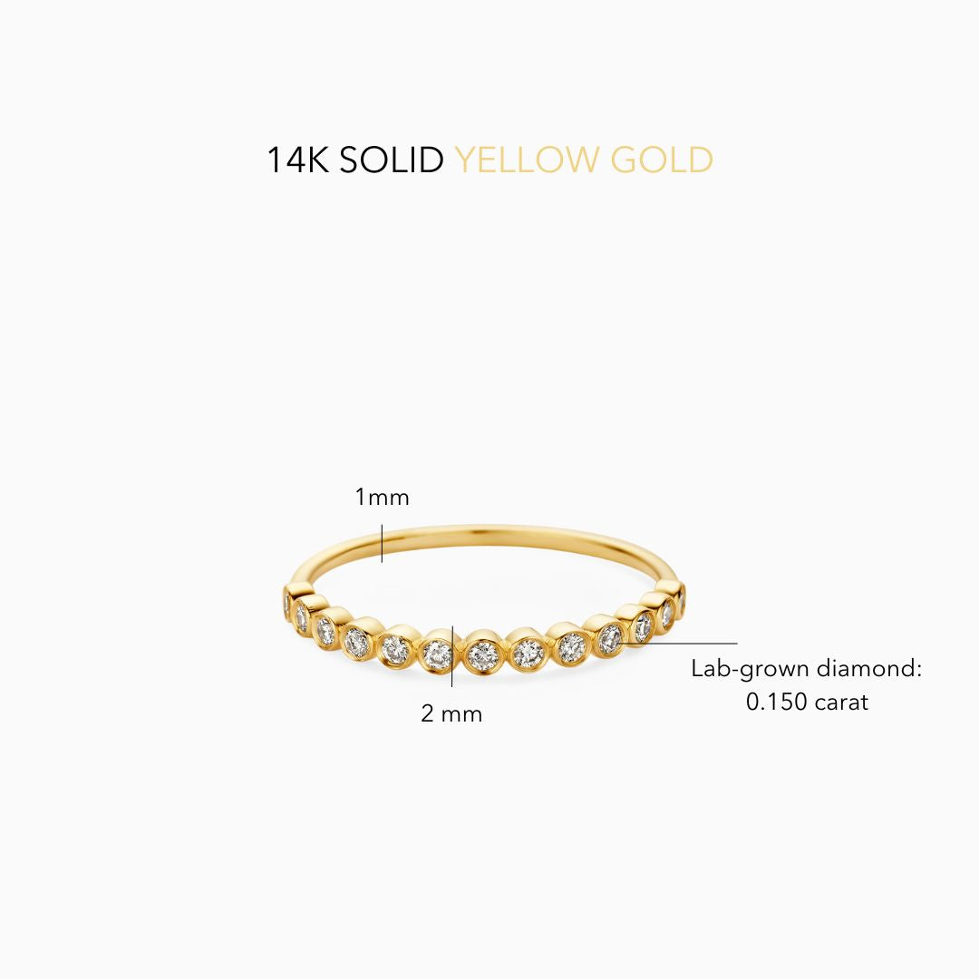 Goldener Diamant Blasenring