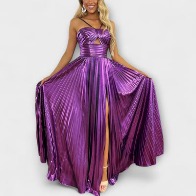 Maxikleid aus metallischem Stoff