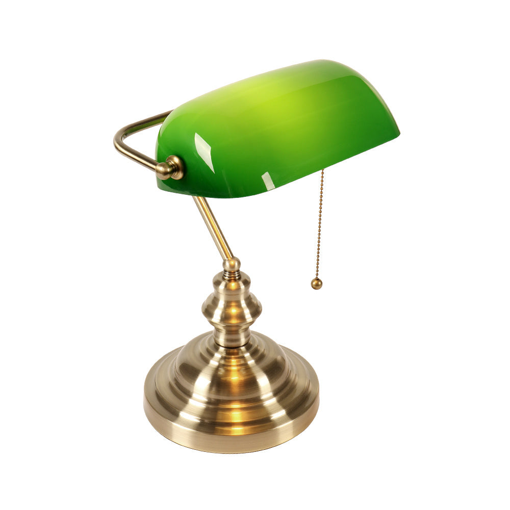 Bankiers Schreibtischlampe mit Zugketten-Schalter