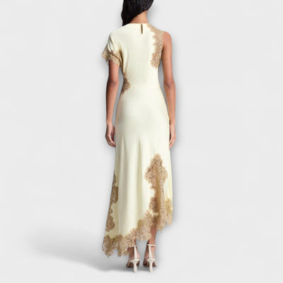 Margaret - Maxikleid mit Satin- und Spitzenakzenten