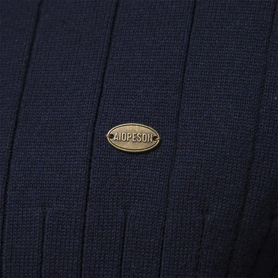 Aiopeson Eleganz | Stilvoller Reißverschluss-Pullover für Herren im Herbst