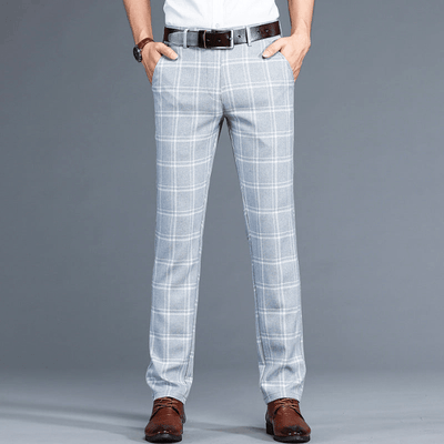 Bequeme Karierte Herrenhose mit Klassischem Karomuster für Jeden Anlass