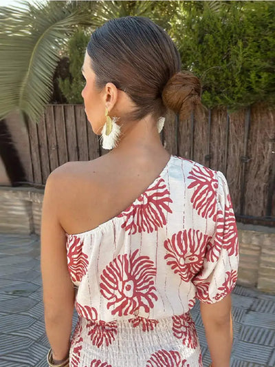 Asymmetrisches Schulterkleid für Frauen - Wanda