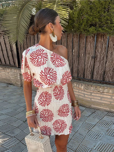 Asymmetrisches Schulterkleid für Frauen - Wanda