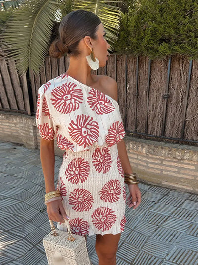 Asymmetrisches Schulterkleid für Frauen - Wanda
