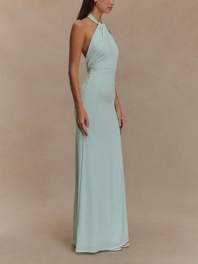 Amelie | Elegantes Maxikleid mit hohem Ausschnitt