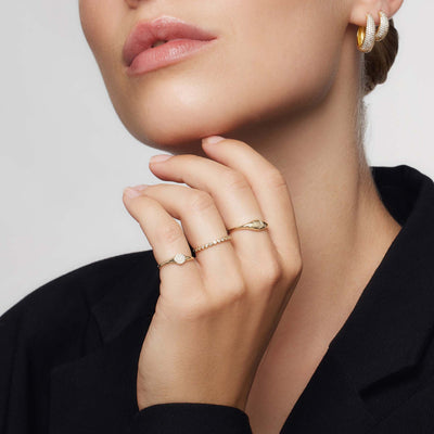 Goldene Diamantkuppelring
