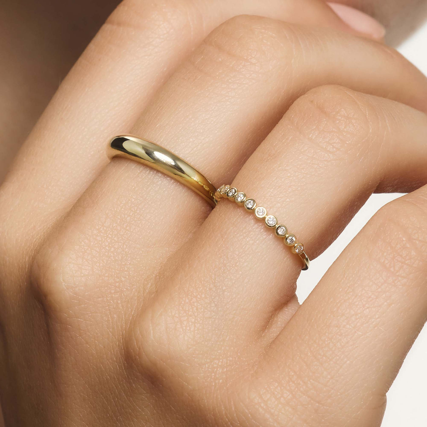 Goldener Diamant Blasenring