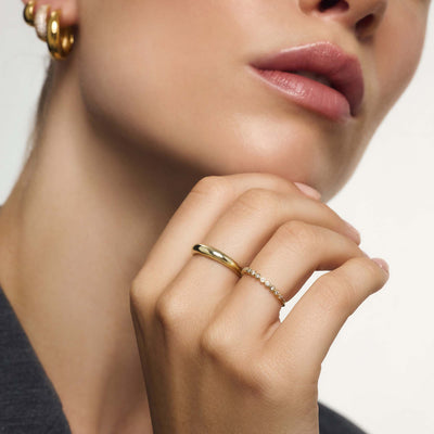 Goldener Diamant Blasenring