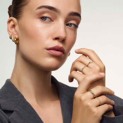 Goldener Diamant Blasenring