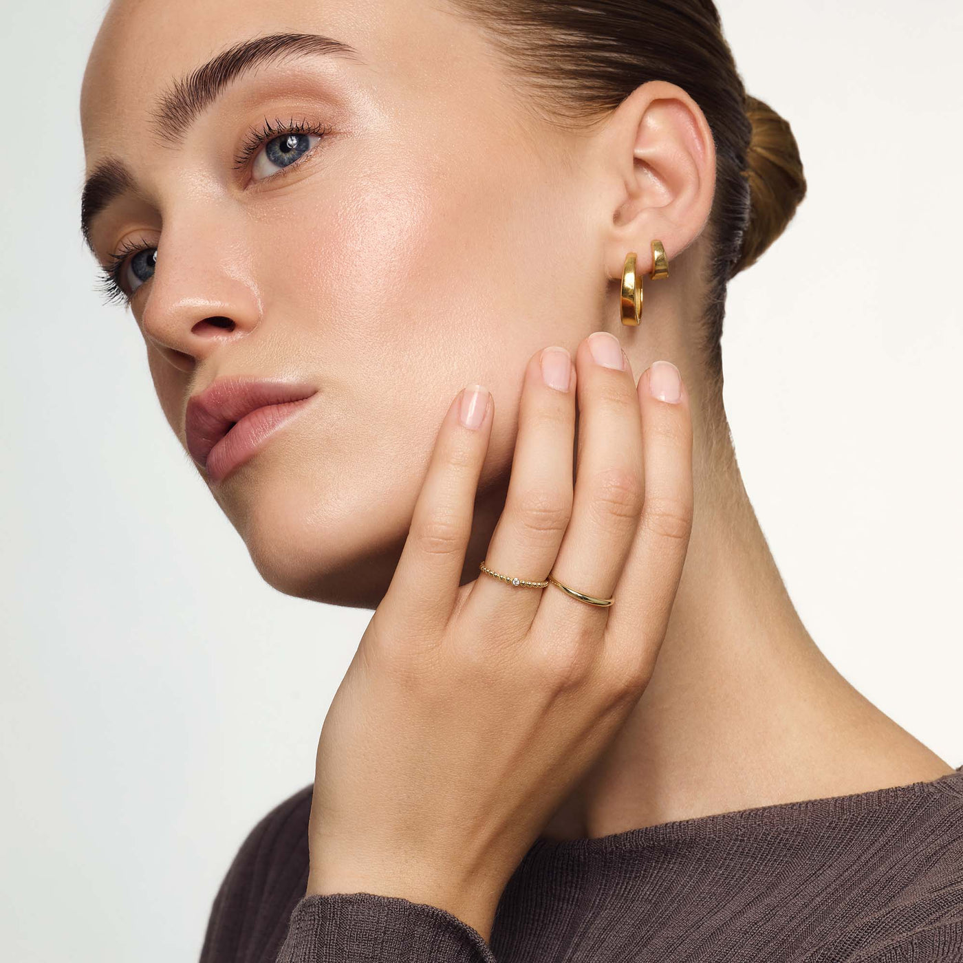 Gold Slim Dome Ring
