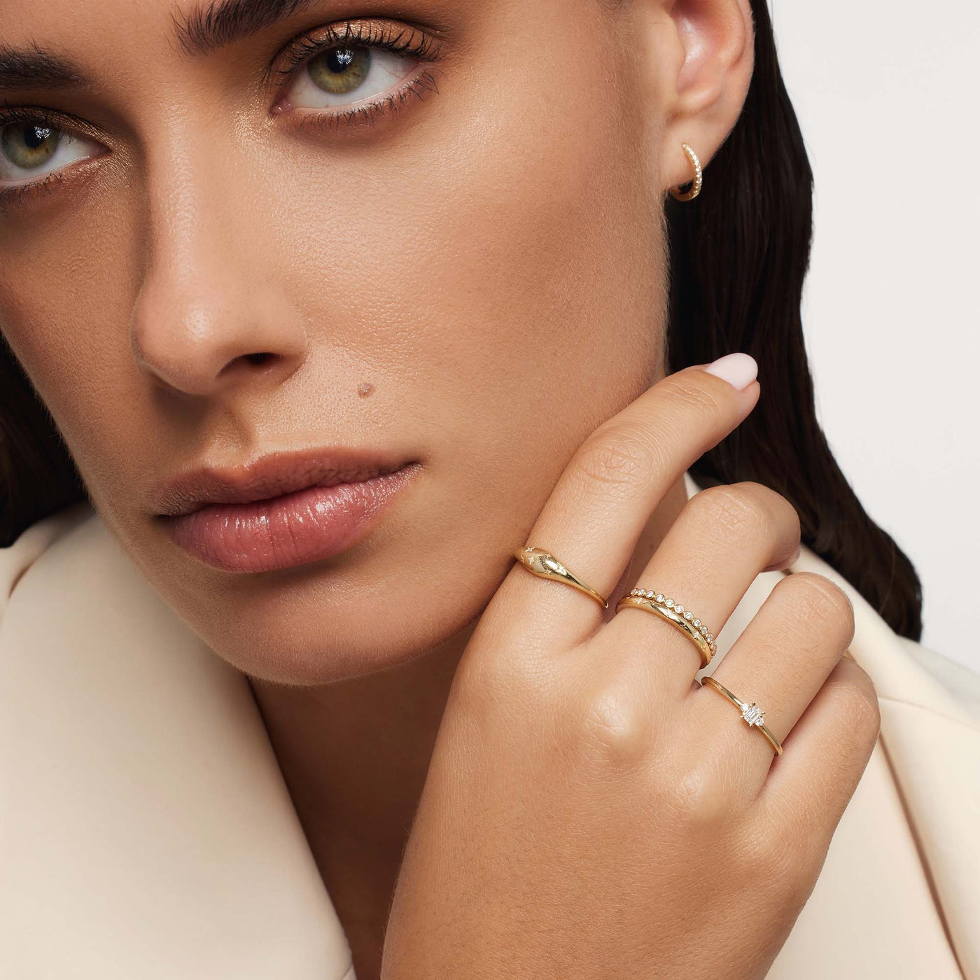 Goldene Diamantkuppelring