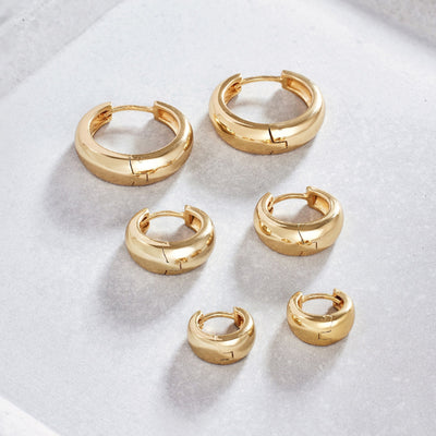 Gold Rue Hoop Earrings