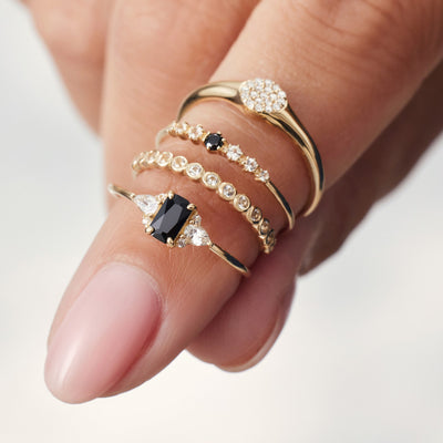 Goldener Diamant Blasenring