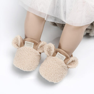Weiche rutschfeste Lauflernschuhe für Babys mit Lamm-Motiv – Schrittchenwarm