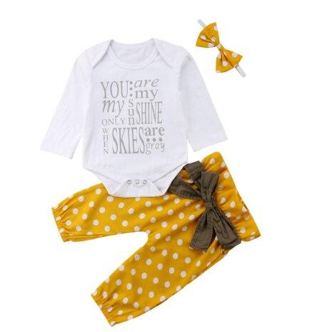 Baby-Outfit mit Spruch & Rüschenhose – SonnenscheinSet