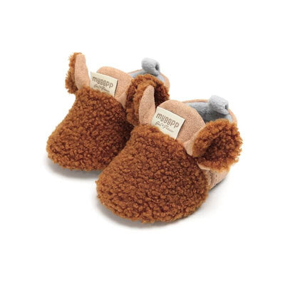 Weiche rutschfeste Lauflernschuhe für Babys mit Lamm-Motiv – Schrittchenwarm