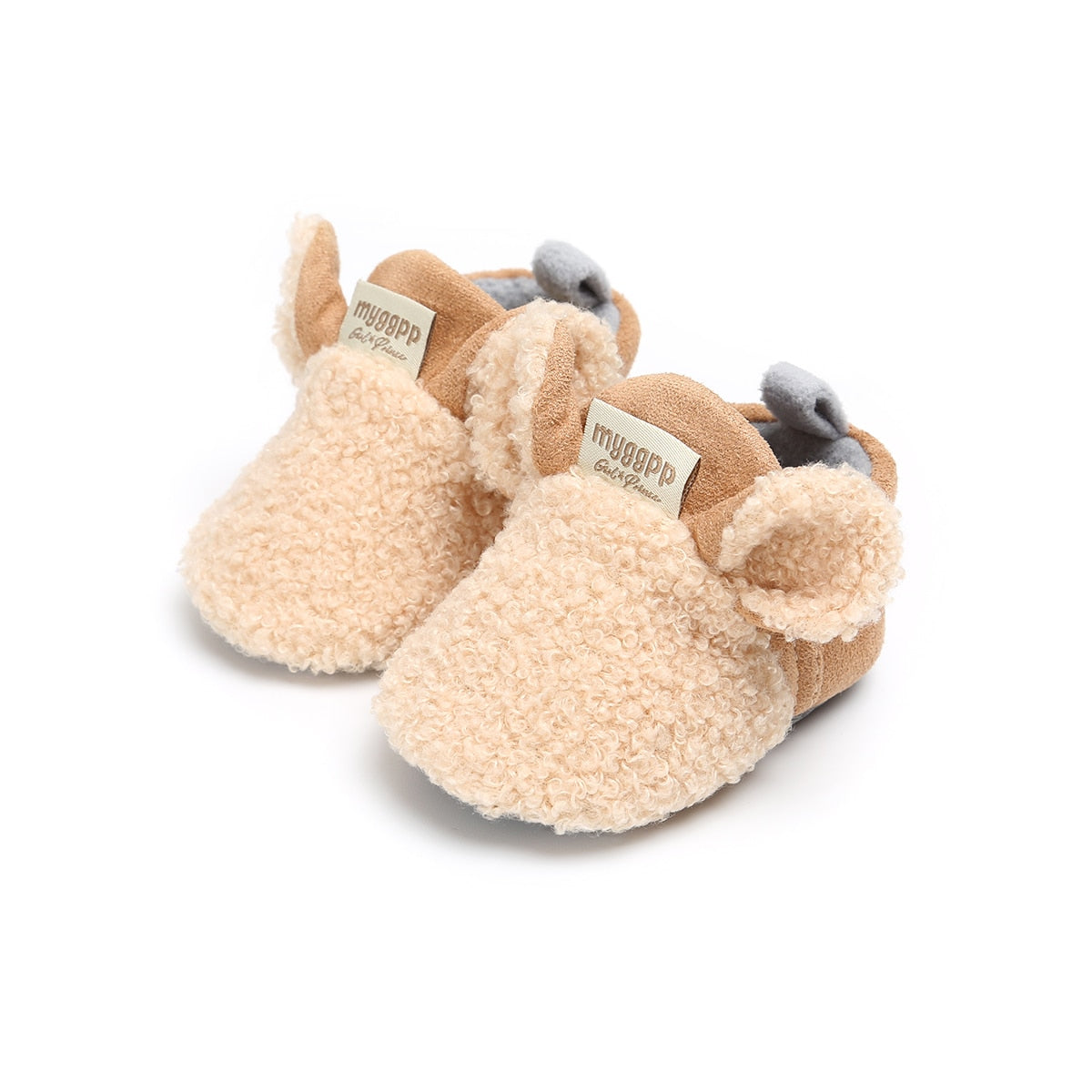 Weiche rutschfeste Lauflernschuhe für Babys mit Lamm-Motiv – Schrittchenwarm